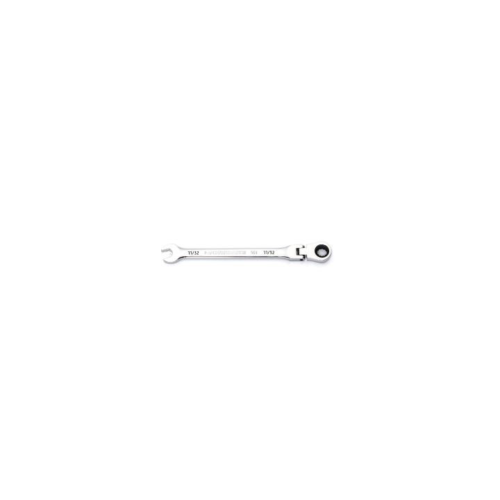 11/32" 90-Tooth 12 Point Flex Head Ratcheting Combination Wrench