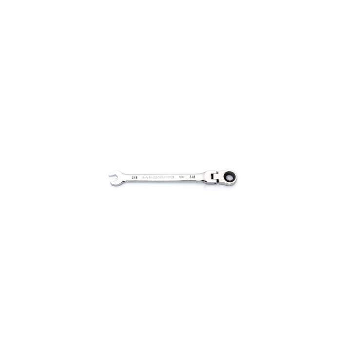 3/8" 90-Tooth 12 Point Flex Head Ratcheting Combination Wrench