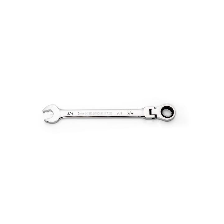 3/4" 90-Tooth 12 Point Flex Head Ratcheting Combination Wrench
