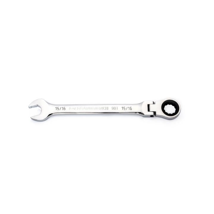 15/16" 90-Tooth 12 Point Flex Head Ratcheting Combination Wrench