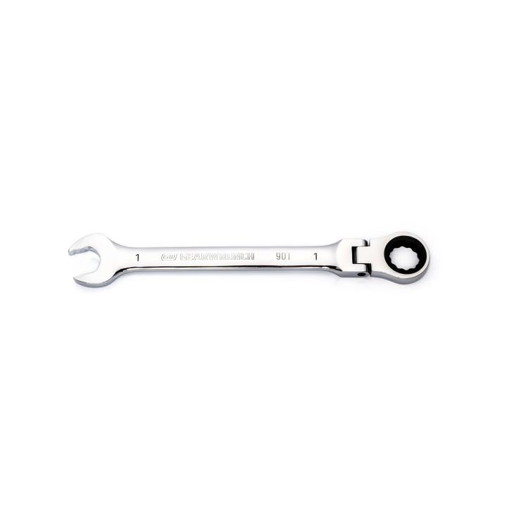 1" 90-Tooth 12 Point Flex Head Ratcheting Combination Wrench