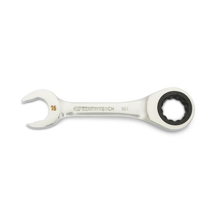 16mm 90-Tooth 12 Point Stubby Combination Ratcheting Wrench