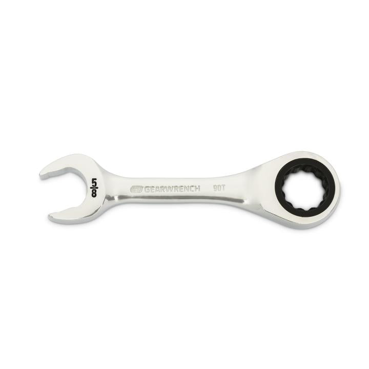 5/8" 90-Tooth 12 Point Stubby Combination Ratcheting Wrench