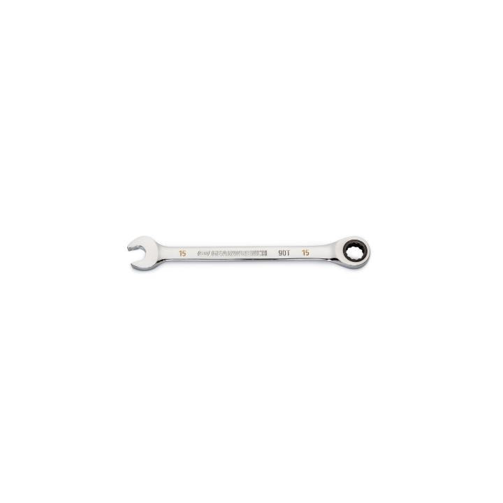 15mm 90-Tooth 12 Point Ratcheting Combination Wrench