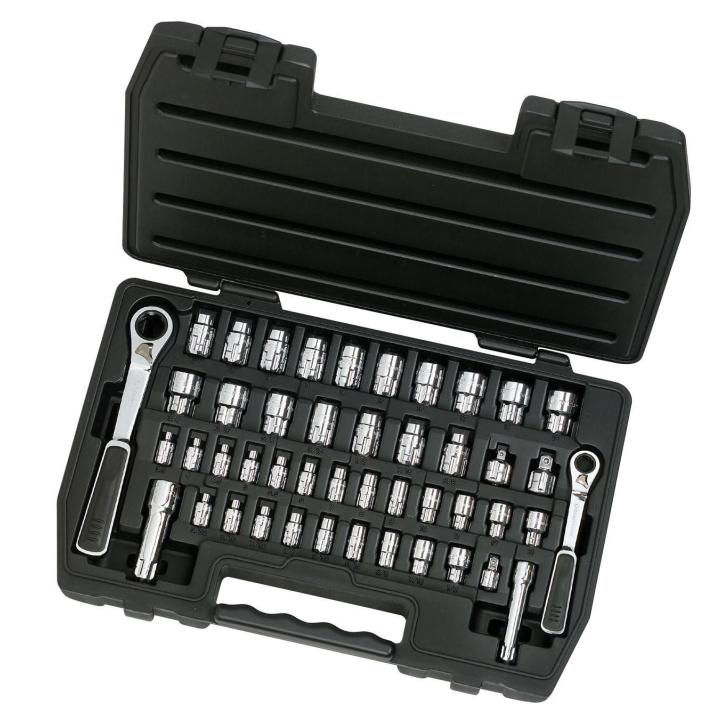 46 Piece 1/4" & 3/8" Drive Pass-Thru™ 6 Point SAE/Metric Tool Set