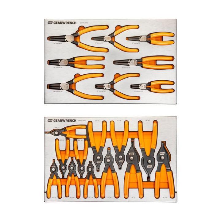 20 Piece Snap Ring Pliers Sets in Premium Foam Trays
