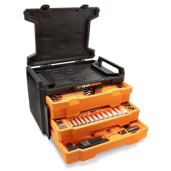 168 Piece 1/4" & 3/8" Drive 90-Tooth Metric Mechanics Tool Set