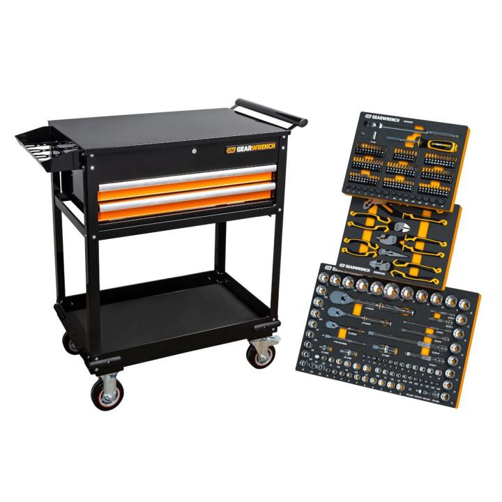 194 Piece MEGAMOD Mechanics Tool Set in Modular Foam Trays with Storage Unit