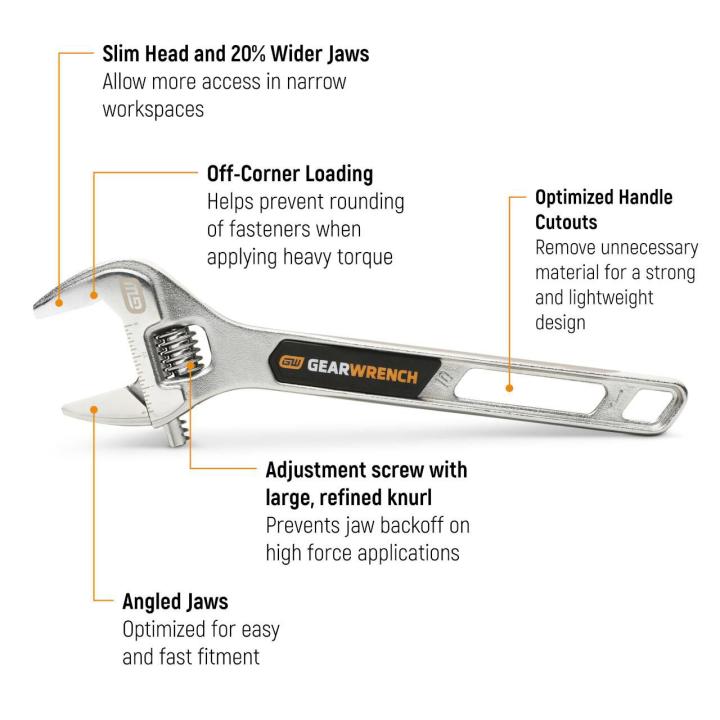 10" Chrome Adjustable Wrench