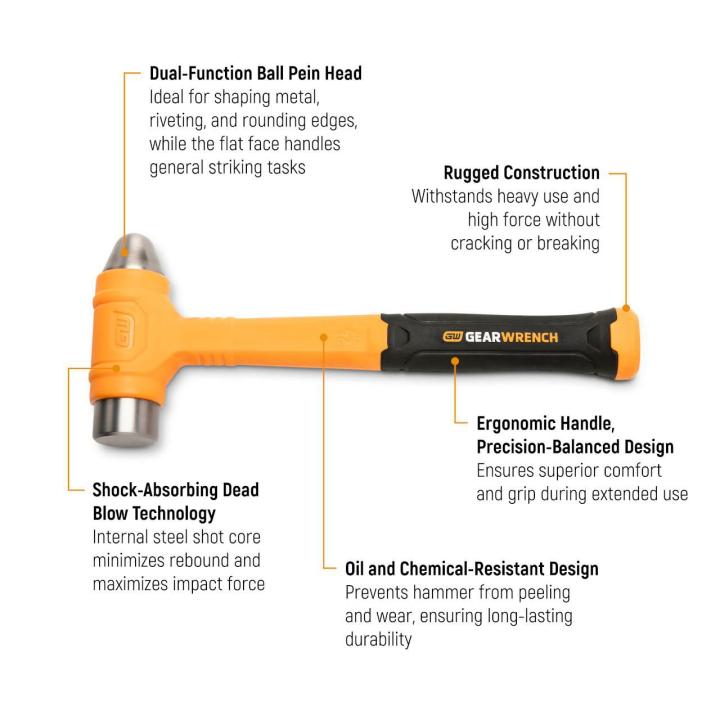 16 oz. Dead Blow Ball Pein Hammer