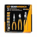 Gearwrench 3 pc Pitbull Dipped Handle Electrician's Plier Set