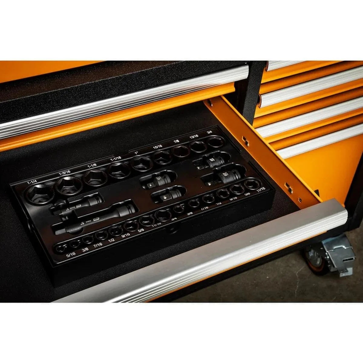 29-Piece SAE 3/8 in. and 1/2 in. Impact Socket Tray Set
