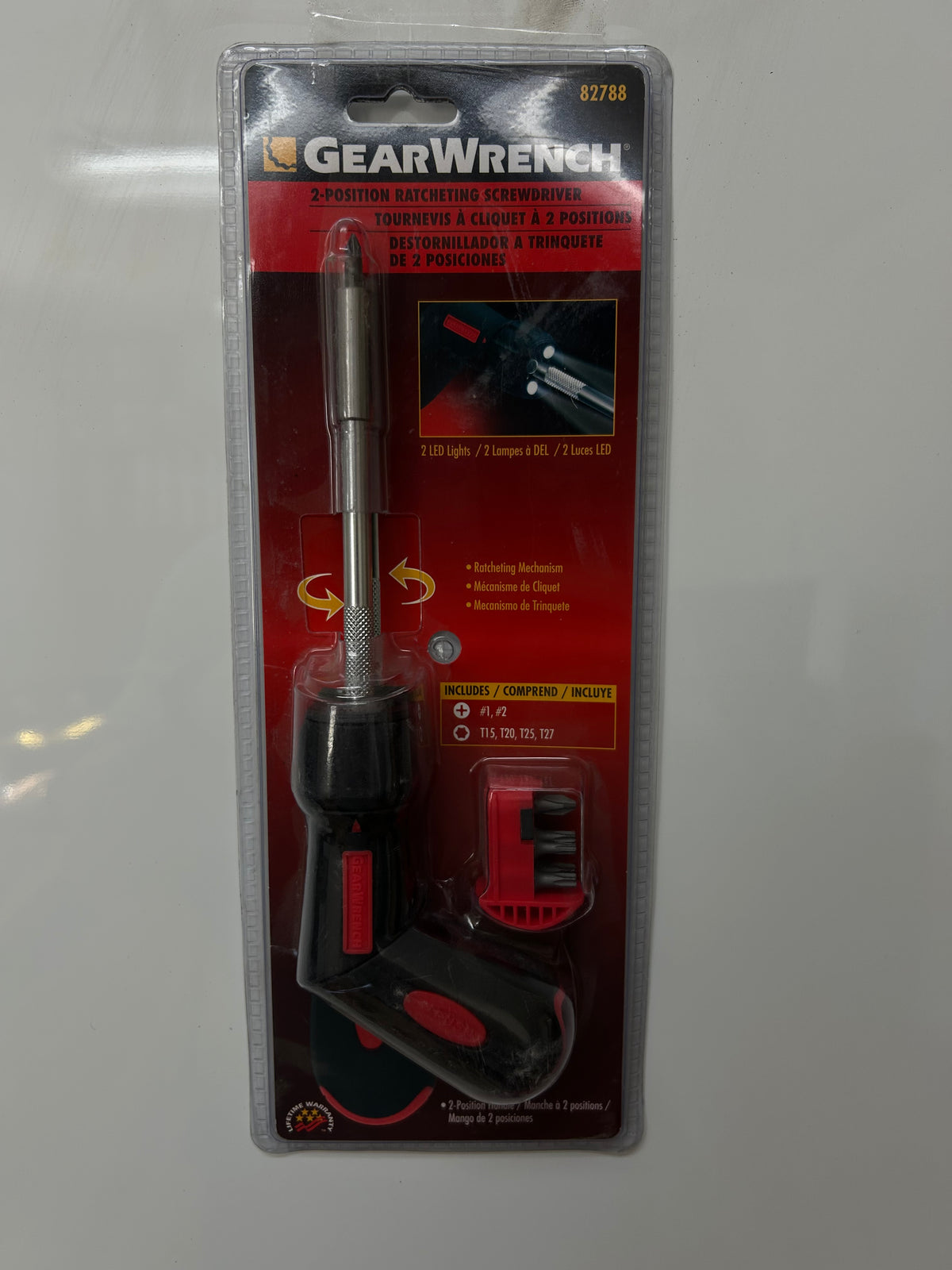 Gearwrench 2 Position Ratcheting Screwdriver with LED Lights
