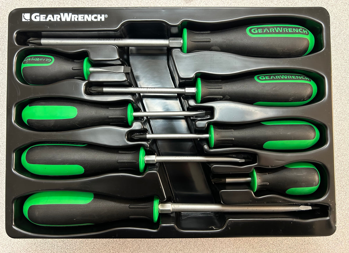 Gearwrench 8 Pc. Bright Green Dual Material Screwdriver Set