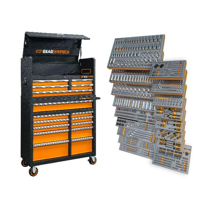 873 Piece MEGAMOD Mechanics Tool Set in Premium Modular Foam Trays with Tool Storage
