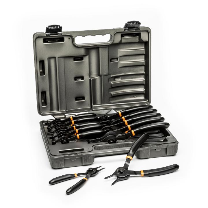 12 Piece Fixed Tip Convertible Snap Ring Plier Set