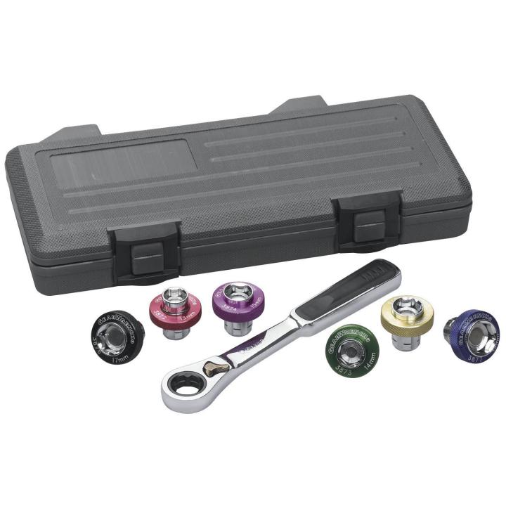 7 Piece 3/8" Drive 6 Point Magnetic Oil Drain Plug Metric Socket Set