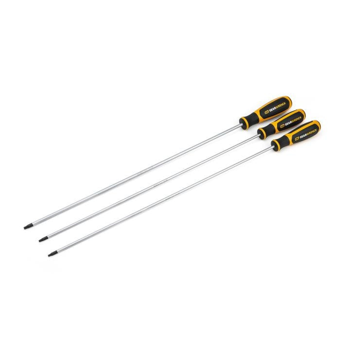 3 Piece Extra Long Torx® Dual Material Screwdriver Set