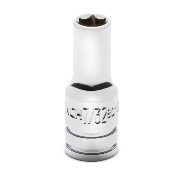 1/4" Drive 6 Point Mid Length SAE Socket 7/32"