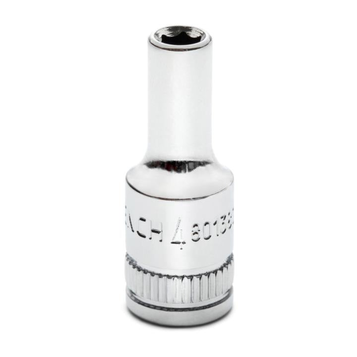 1/4" Drive 6 Point Mid Length Metric Socket 4mm