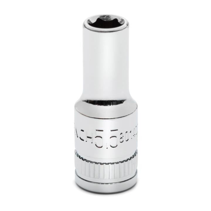 1/4" Drive 6 Point Mid Length Metric Socket 5.5mm