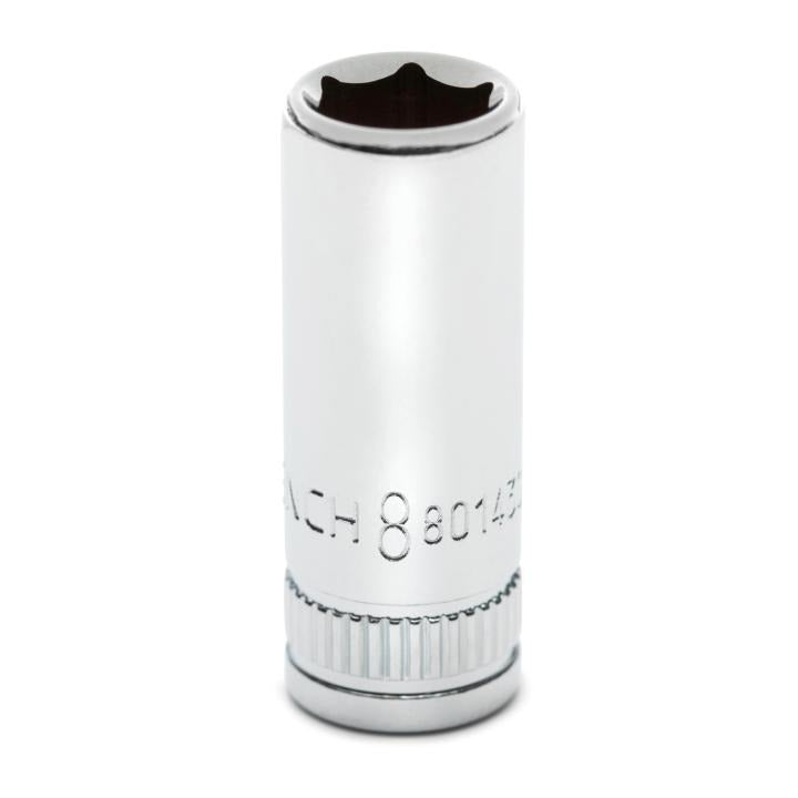 1/4" Drive 6 Point Mid Length Metric Socket 8mm