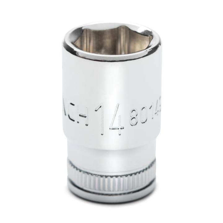 1/4" Drive 6 Point Mid Length Metric Socket 14mm