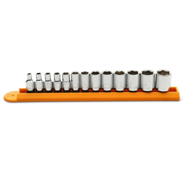 13 Piece 1/4" Drive 6 Point Standard Metric Socket Set
