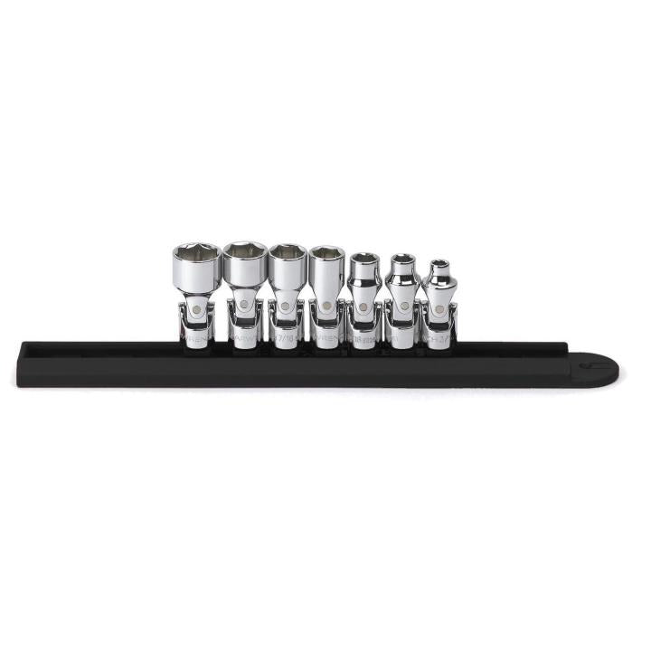 7 Piece 1/4" Drive 6 Point Flex SAE Socket Set