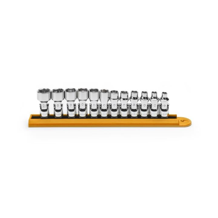 12 Piece 1/4" Drive 6 Point Flex Metric Socket Set