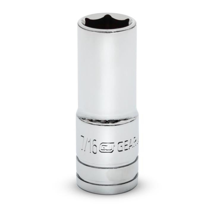 3/8" Drive 6 Point Mid Length SAE Socket 7/16"