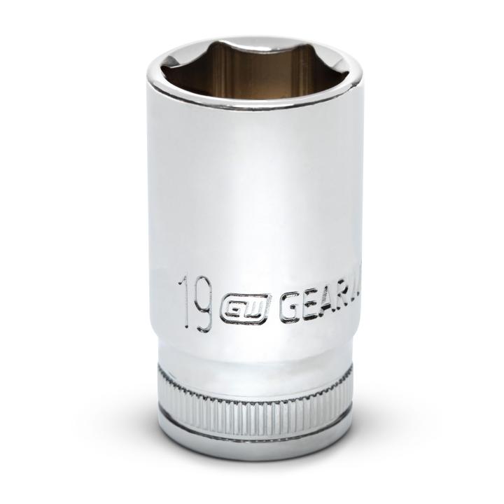 3/8" Drive 6 Point Mid Length Metric Socket 19mm