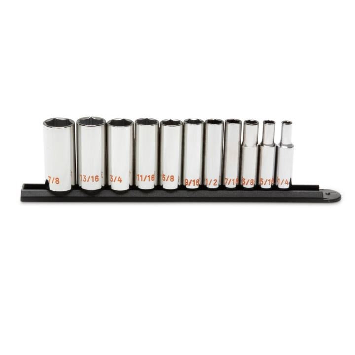 11 Piece 3/8" Drive 6 Point SAE Hi-Viz Deep Socket Set
