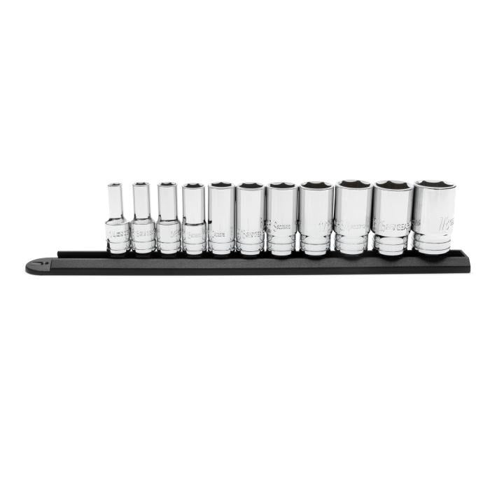 11 Piece 3/8" Drive 6 Point Mid Length SAE Socket Set