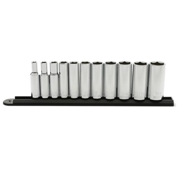 11 Piece 3/8" Drive 6 Point Deep SAE Socket Set