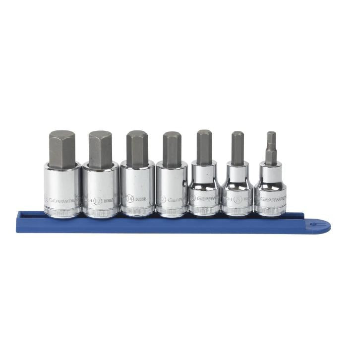 7 Piece 1/2" Drive Hex Bit Metric Socket Set