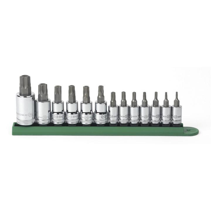 13 Piece 1/4", 3/8" & 1/2" Drive Tamper Proof Torx® Bit Socket Set