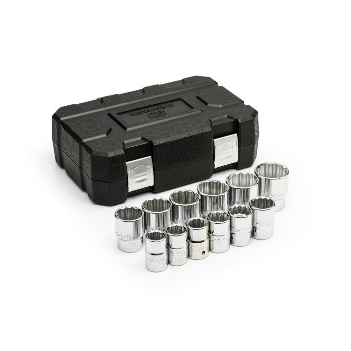 12 Piece 3/4" Drive 12 Point SAE Standard Length Socket Set