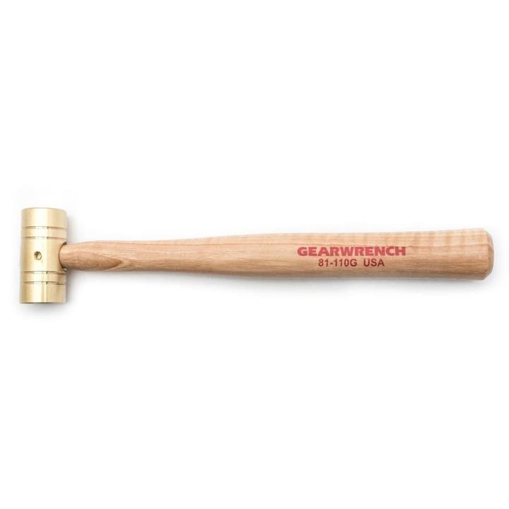 8 oz. Brass Hammer with Hickory Handle