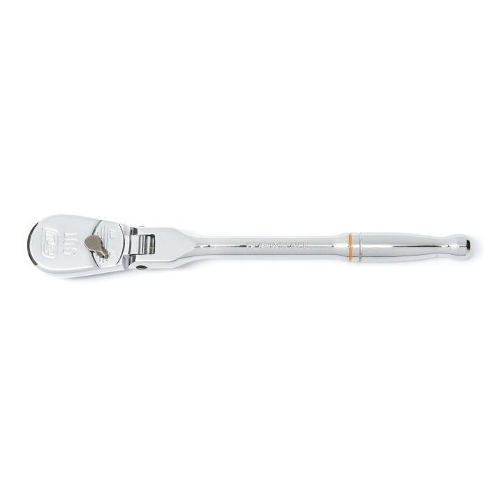 1/4" Drive 90-Tooth Flex Head Teardrop Ratchet 7"