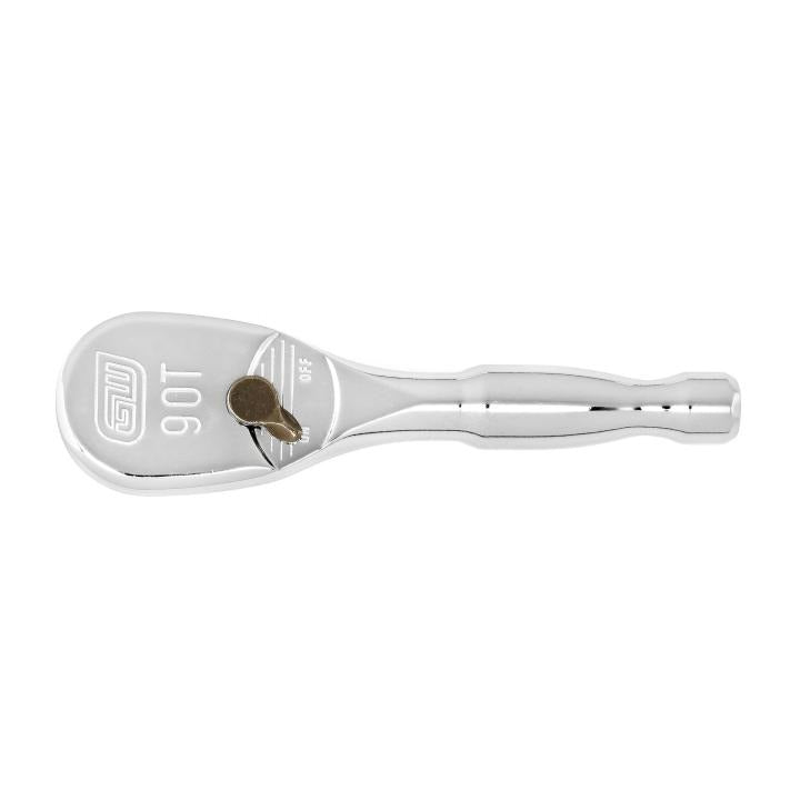 3/8" Drive 90-Tooth Stubby Teardrop Ratchet 4-3/4"
