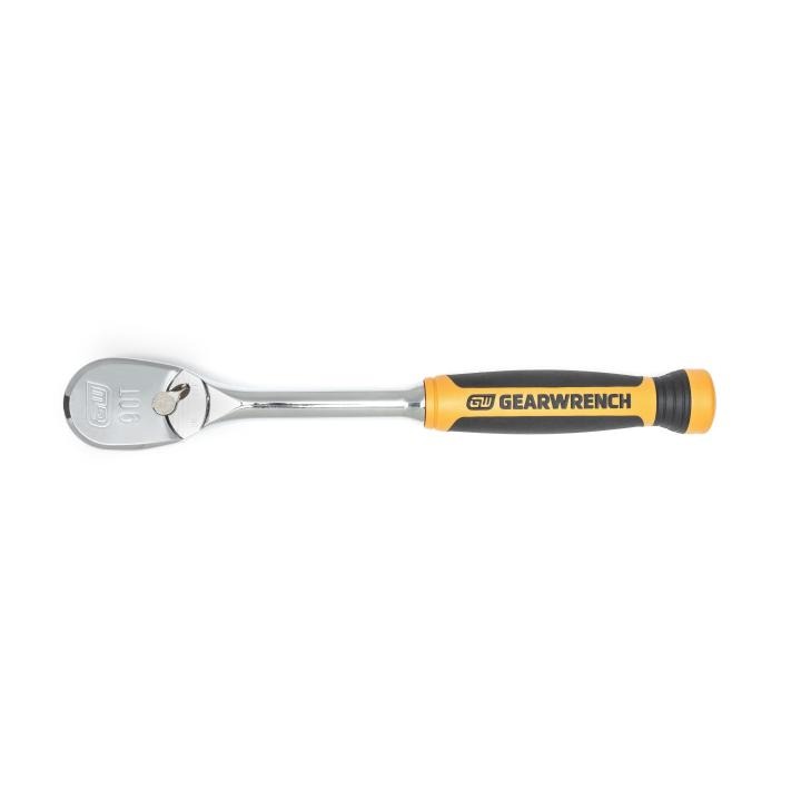 1/2" Drive 90-Tooth Dual Material Teardrop Ratchet 11"
