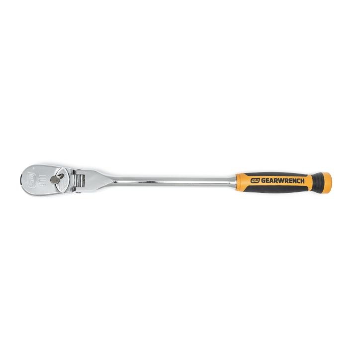 1/2" Drive 90-Tooth Dual Material Flex Head Teardrop Ratchet 17"