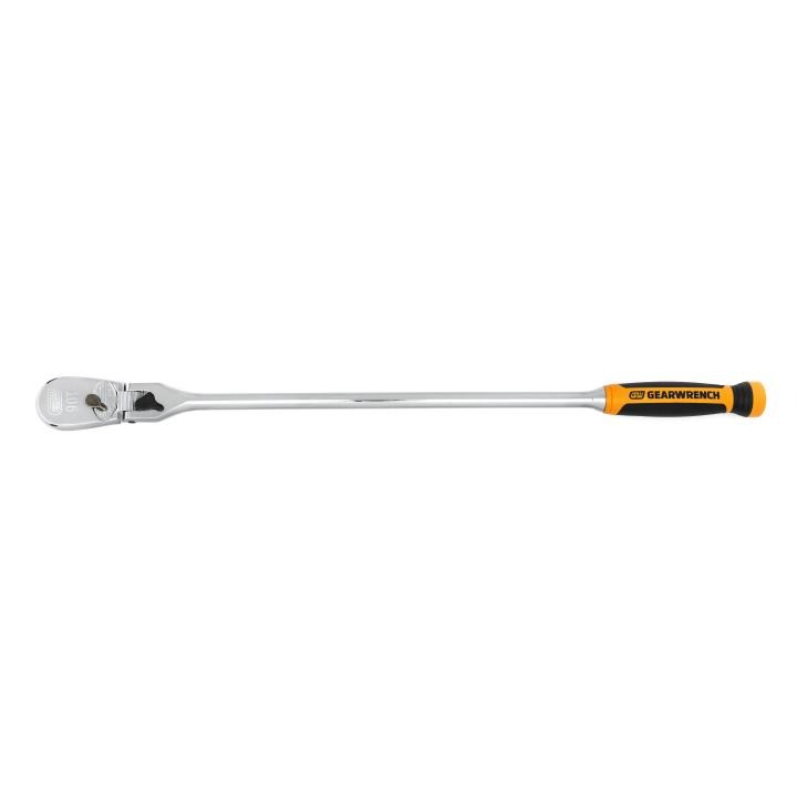 1/2" Drive 90-Tooth Dual Material Locking Flex Head Teardrop Ratchet 24"