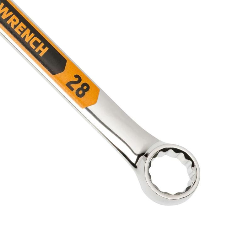 44 Piece 12 Point SAE/Metric Hi-Viz Long Pattern Combination Wrench Set
