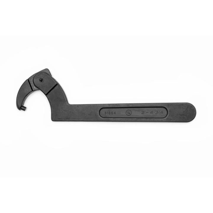 2" to 4-3/4" Adjustable Pin Black Oxide Spanner Wrench 1/4" Pin