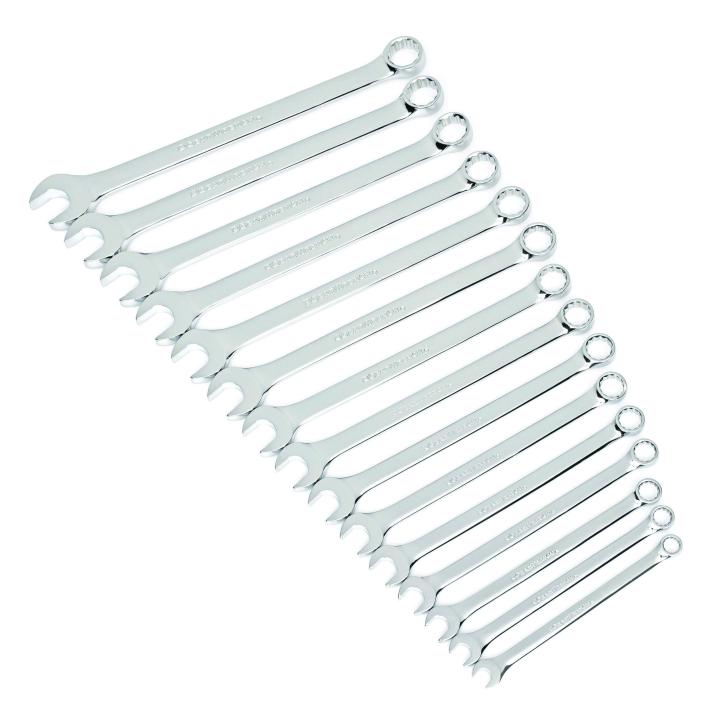 15 Piece 12 Point Long Pattern Combination Metric Wrench Set
