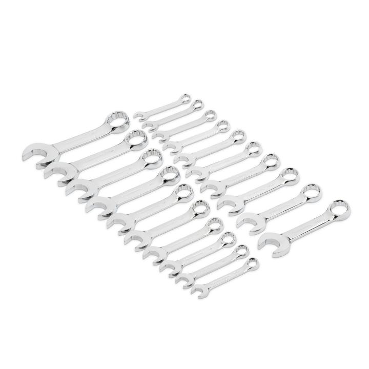 20 Piece 12 Point Stubby Combination SAE/Metric Wrench Set