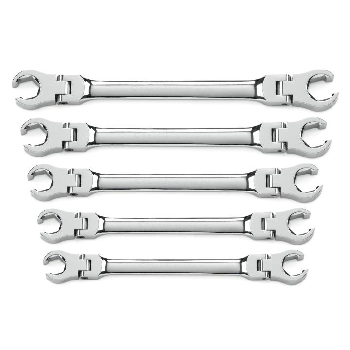 5 Piece Flex Head Flare Nut SAE Wrench Set