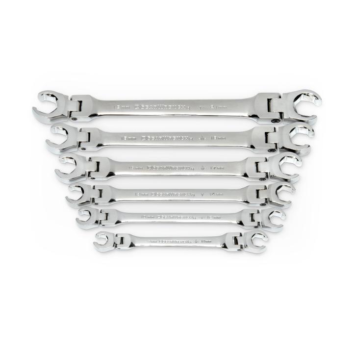 6 Piece Flex Head Flare Nut Metric Wrench Set
